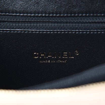 Chanel Caviar Quilted Medium CC Filigree Vanity Case Beige Black 5 of 9