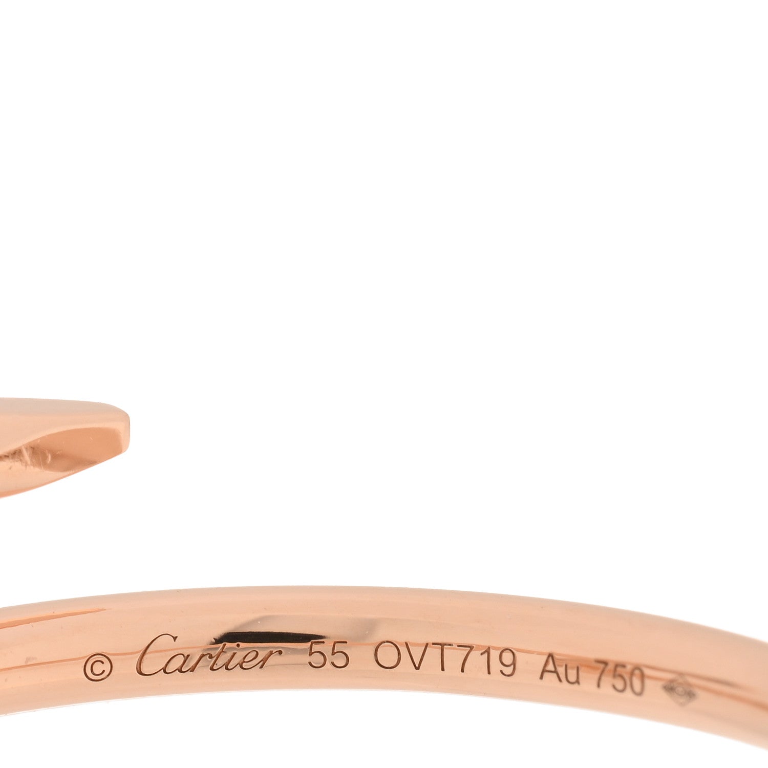 Cartier 18K Pink Gold Small Juste Un Clou Ring 55 7.25 4 of 5