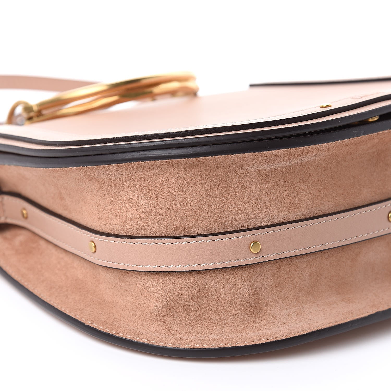 Chloe Calfskin Suede Medium Nile Bracelet Bag Biscotti Beige 8 of 10