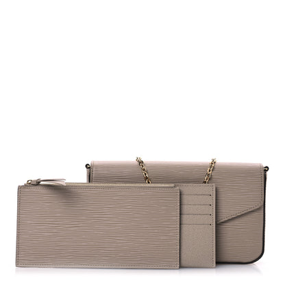 Louis Vuitton Epi Felicie Pochette Chain Wallet Galet 3 of 17
