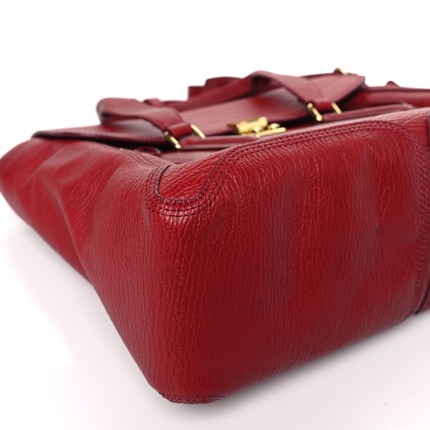 Textured Calfskin Large Pashli Satchel Red