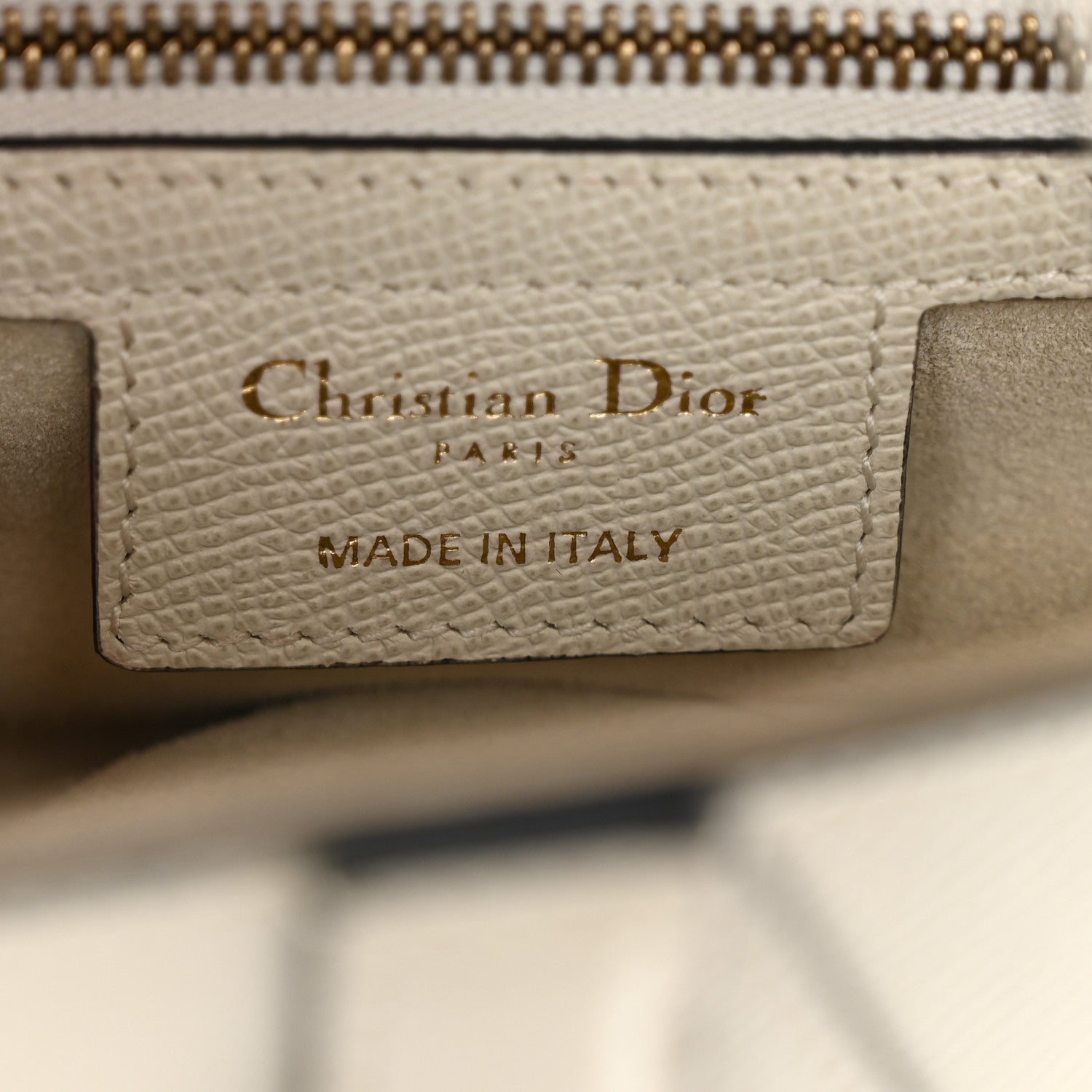 Christian Dior Grained Calfskin Saddle Bag White 6 of 10