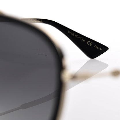 Gucci Aviator Sunglasses GG0062S Black Gold 7 of 9
