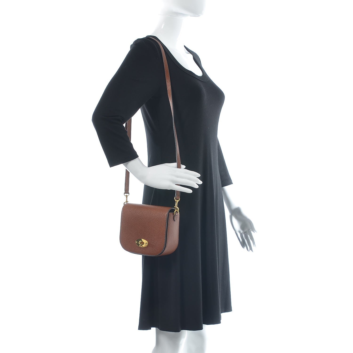 Mulberry Natural Grained Calfskin Small Darley Satchel Oak 2 of 6