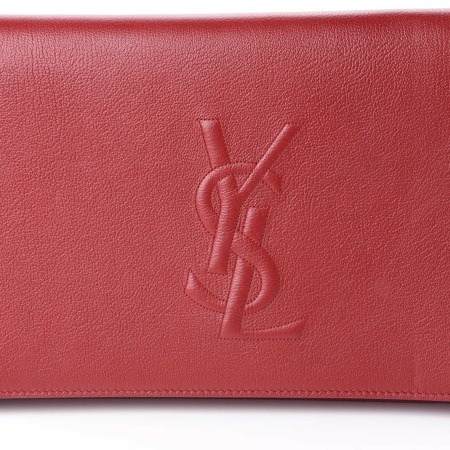 Calfskin Monogram Large Belle De Jour Clutch Red