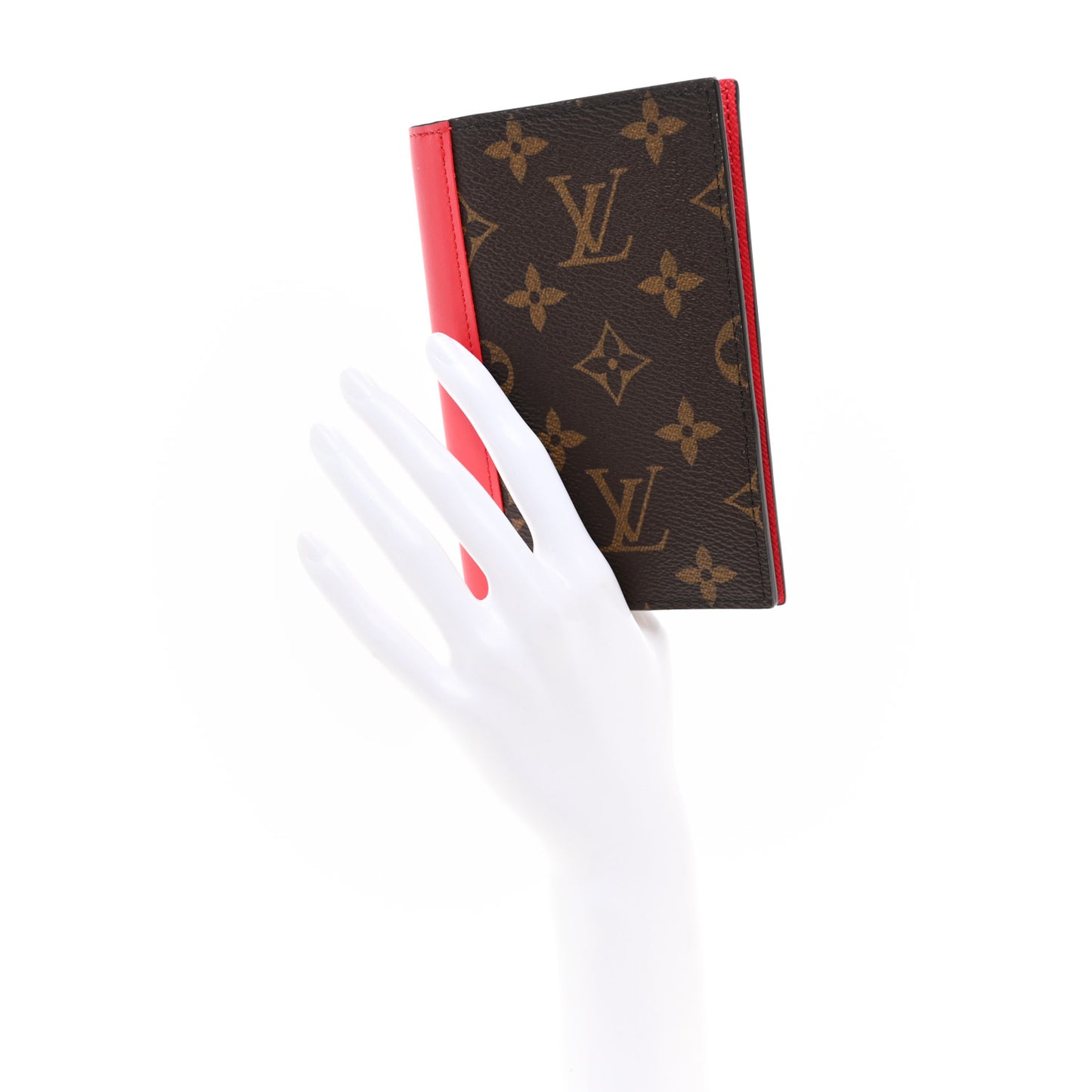 Monogram Macassar Passport Cover Sari Red