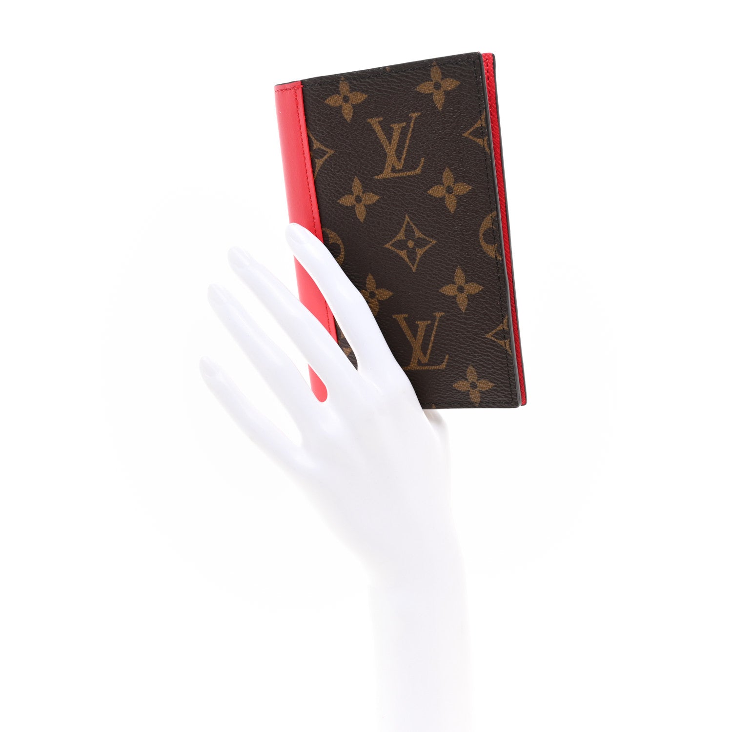 Louis Vuitton Monogram Macassar Passport Cover Sari Red 2 of 7