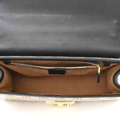 Gucci GG Supreme Monogram Calfskin Medium Padlock Shoulder Bag Beige Black Cuir 5 of 11