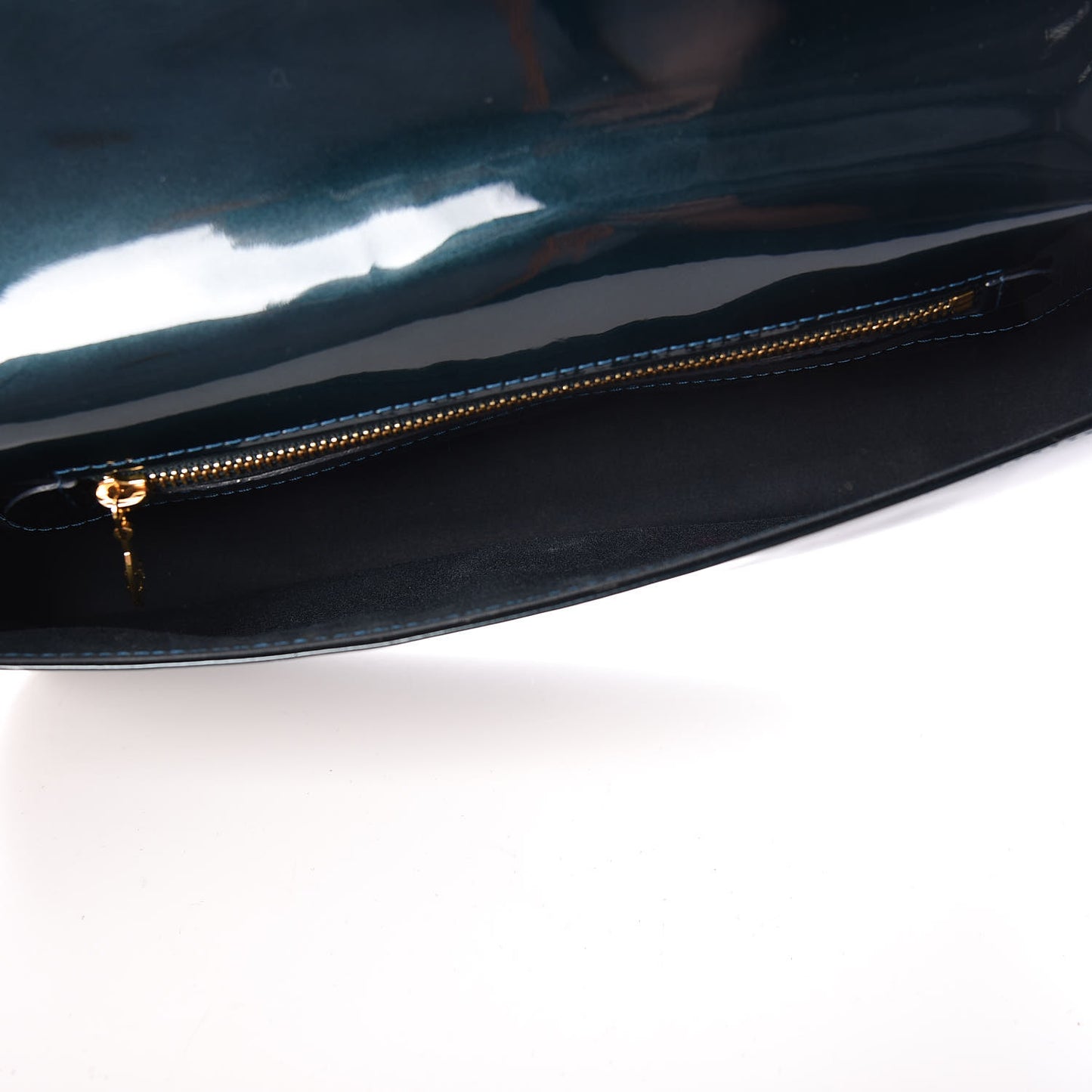 Patent Sobe Clutch Blue Nuit