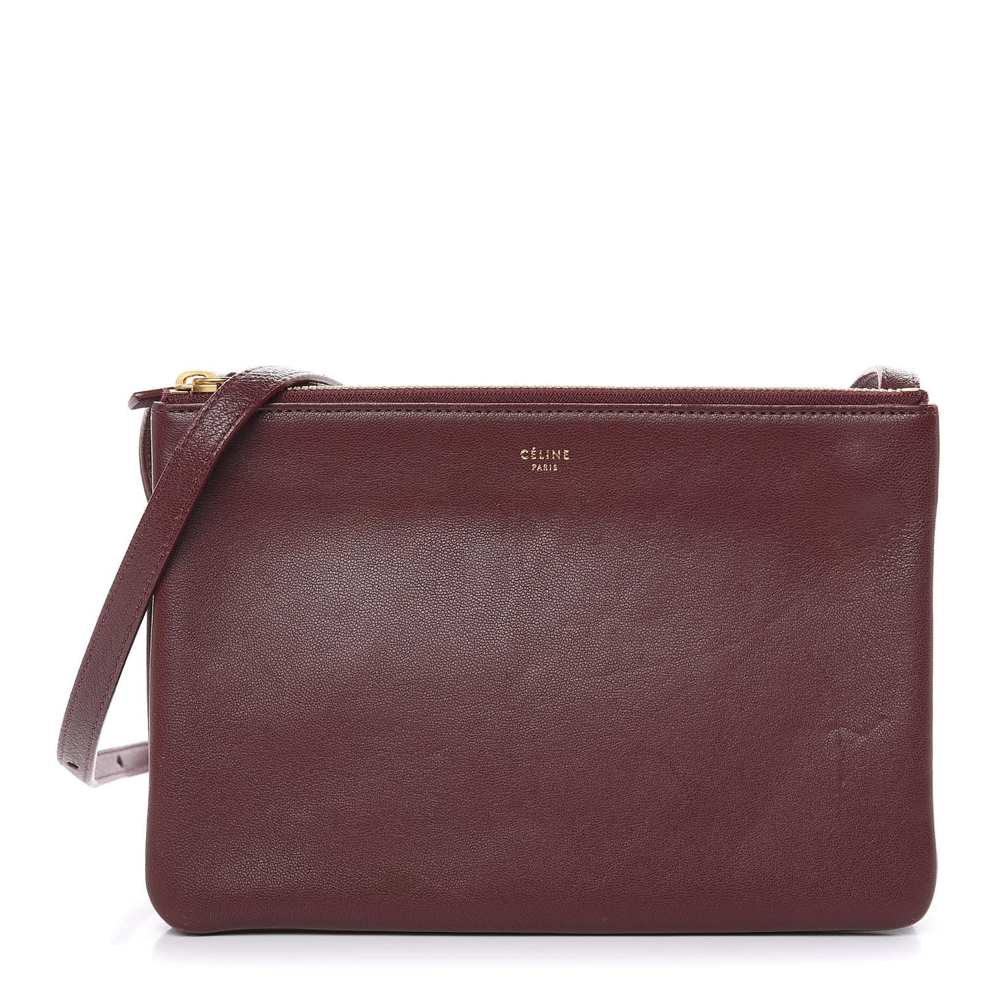 Lambskin Small Trio Crossbody Bag Burgundy