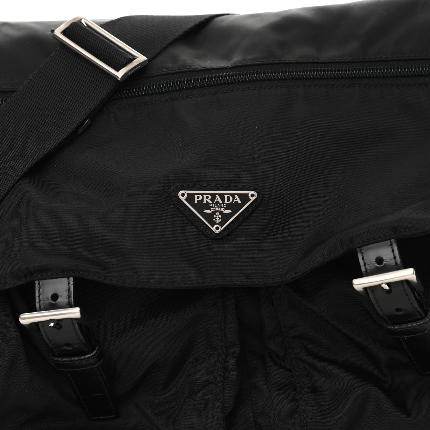 Prada Nylon Vela Messenger Bag Black 7 of 12
