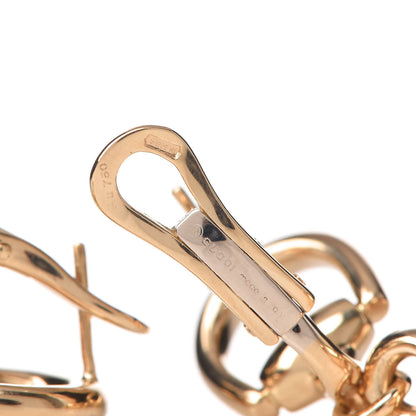 Gucci 18K Yellow Gold Horsebit Drop Earrings 4 of 5