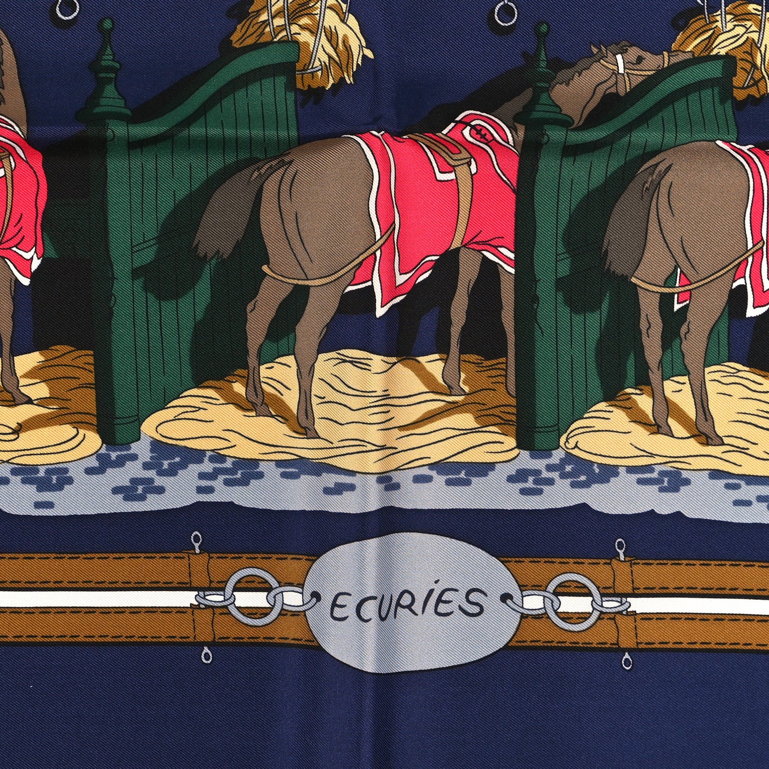 Hermes Silk Ecuries Scarf 90 5 of 5
