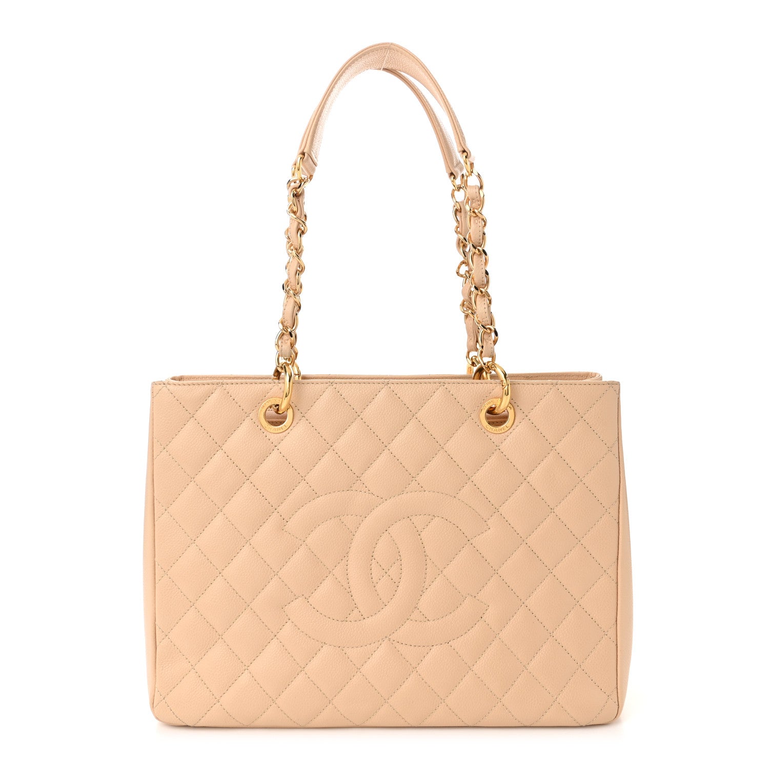 Chanel Caviar Quilted Grand Shopping Tote GST Beige Clair 1 of 11