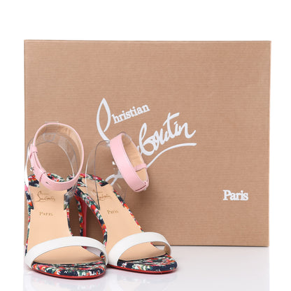 Christian Louboutin Denim PVC Jonatina 85 Sandals 36.5 Multi Transparent 9 of 9