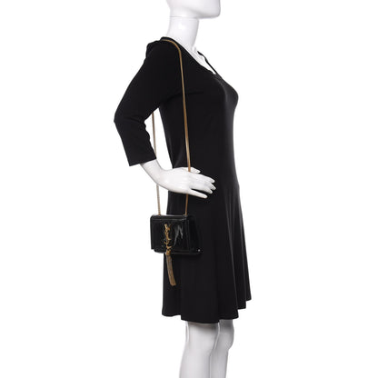 Saint Laurent Patent Small Classic Monogram Kate Tassel Satchel Black 2 of 10