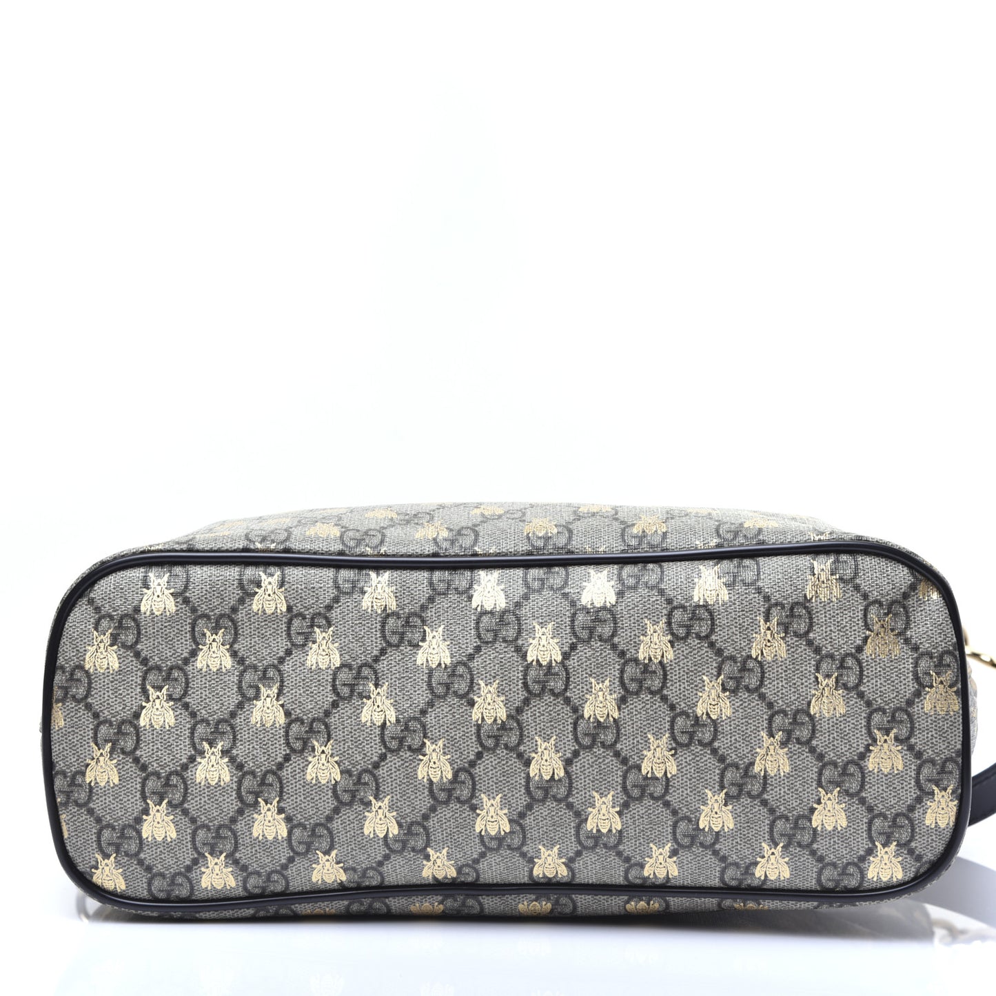 Soft GG Supreme Monogram Bees Small Crossbody Tote Beige Oro Black