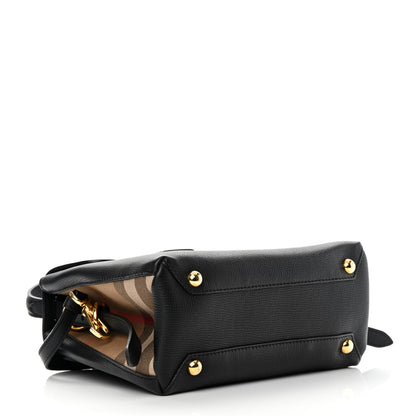 Burberry Derby Calfskin House Check Small Camberley Black 4 of 12