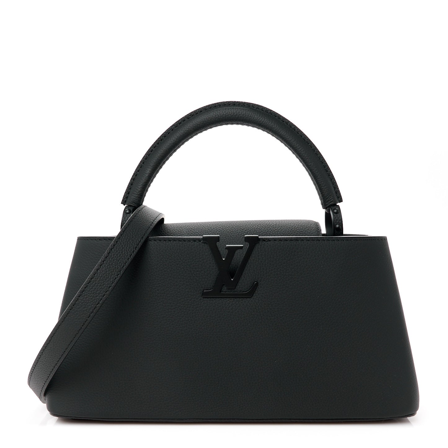 Taurillon Capucines East West MM Matte Black