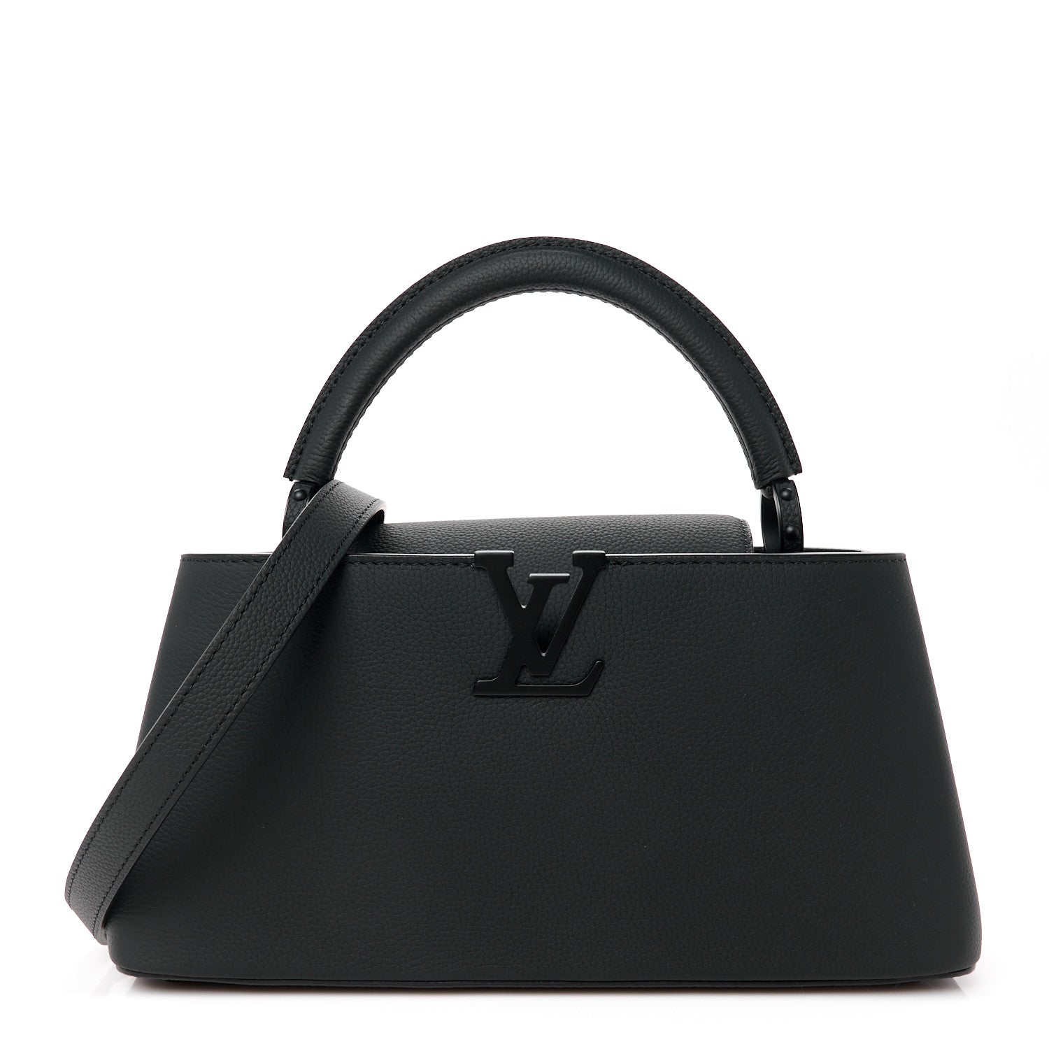 Louis Vuitton Taurillon Capucines East West MM Matte Black 1 of 9