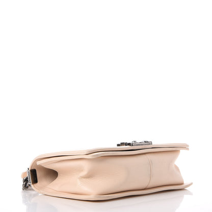 Chanel Calfskin Quilted Double Stitch Medium Boy Flap Beige 4 of 16