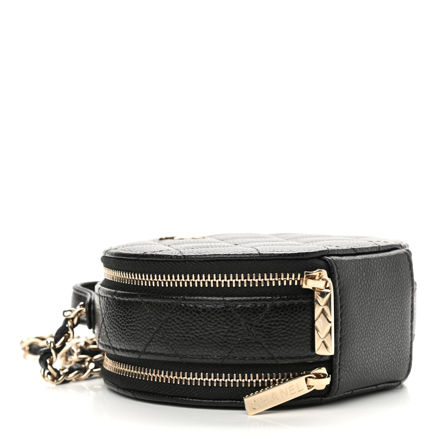 Chanel Caviar Quilted Round Handle With Care Vanity With Chain Black 4 of 12
