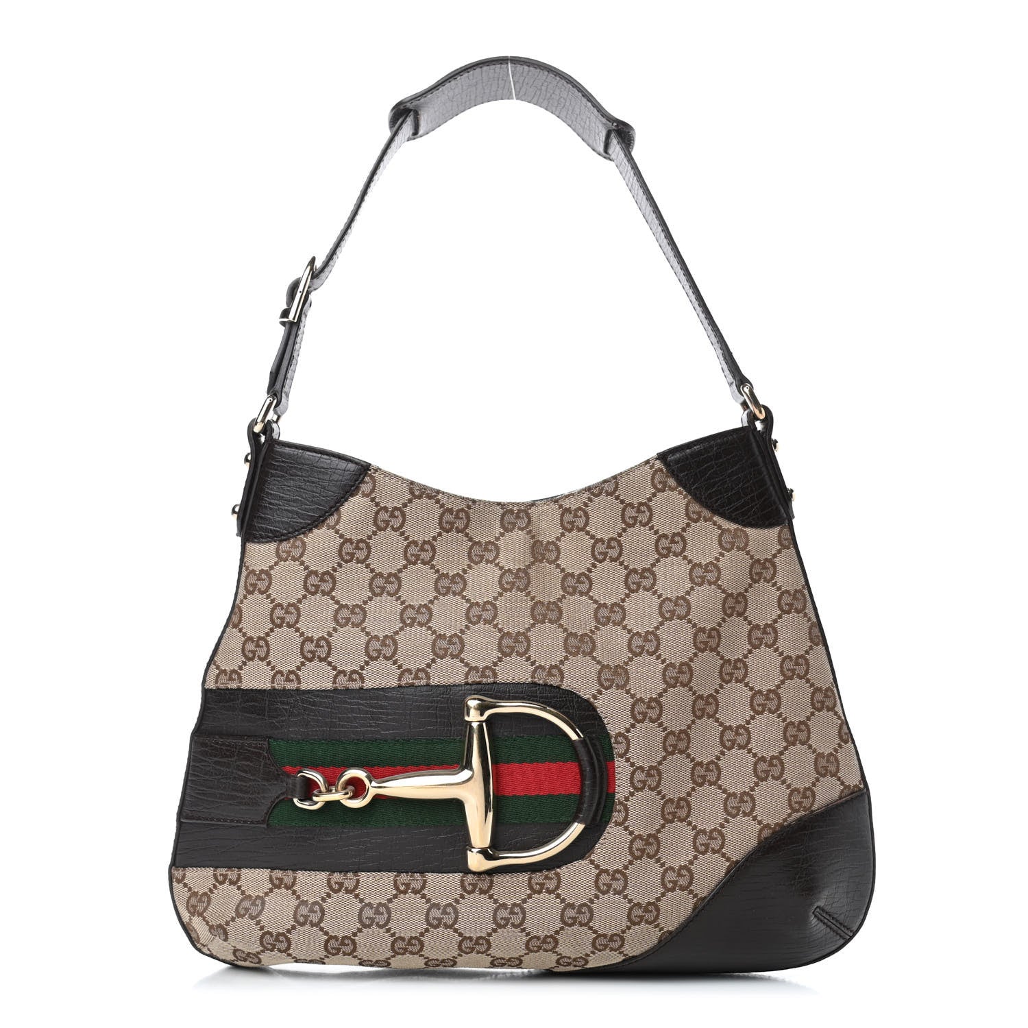 Gucci Monogram Hasler Hobo Dark Brown 1 of 4