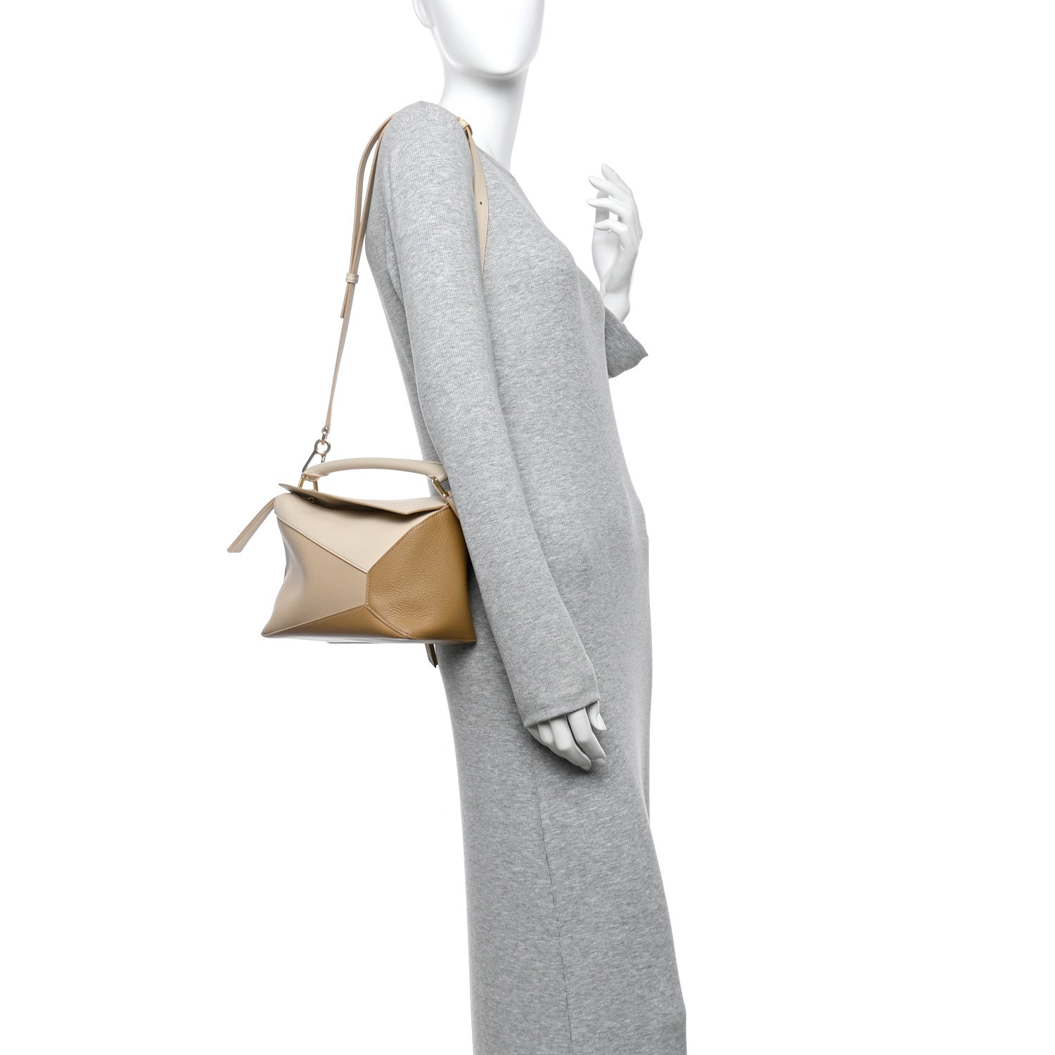 Loewe Calfskin Small Puzzle Edge Bag Angora Beige 2 of 12
