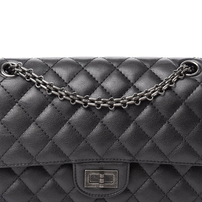 Chanel Metallic Sheepskin Quilted 2.55 Reissue 225 Flap Black 10 of 10