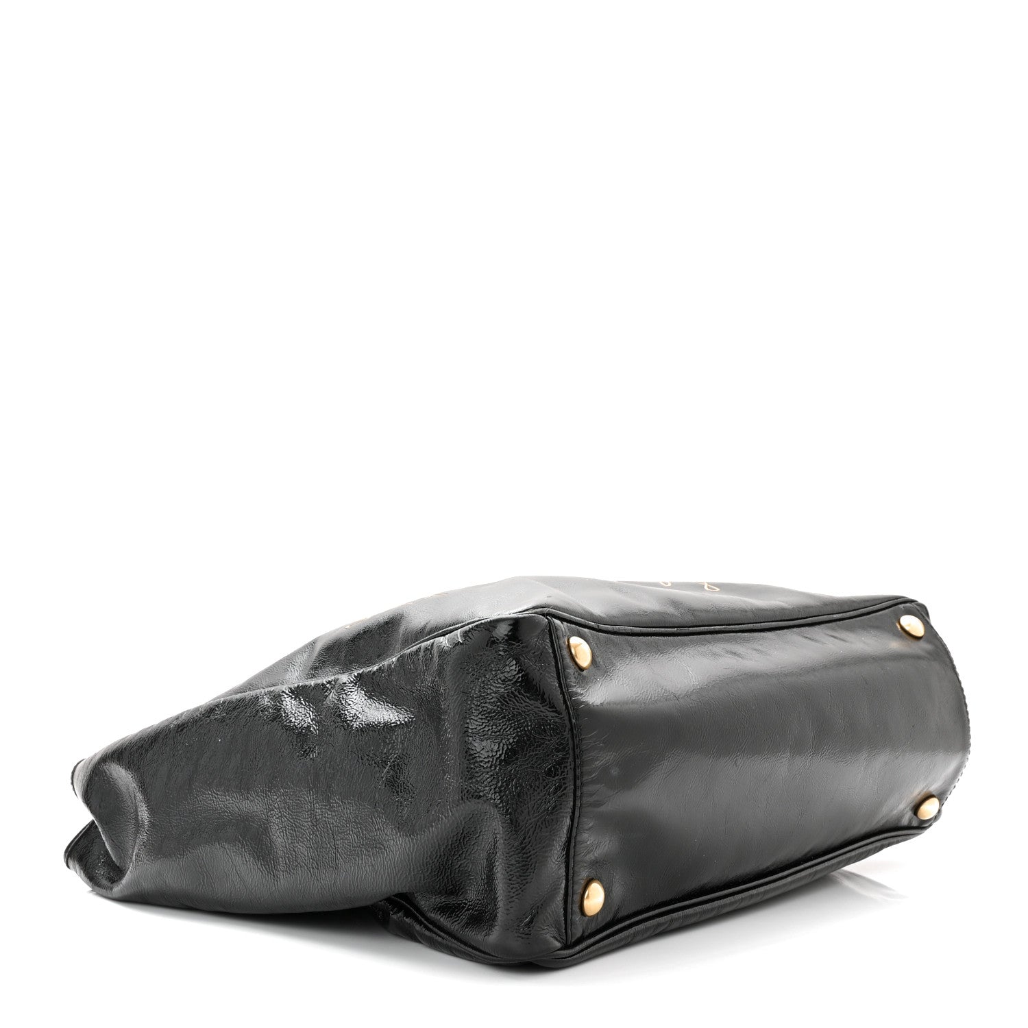 Saint Laurent Textured Patent Small Y-Mail Tote Black 3 of 9