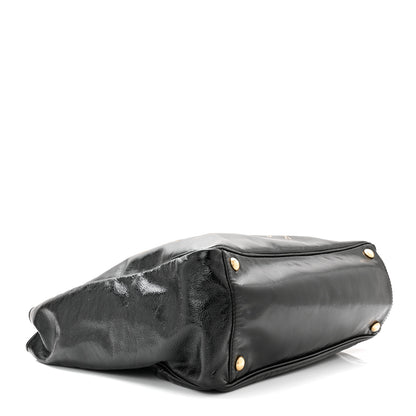 Saint Laurent Textured Patent Small Y-Mail Tote Black 3 of 9