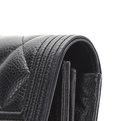 Chanel Caviar Quilted Long Boy Flap Wallet Black 12 of 13