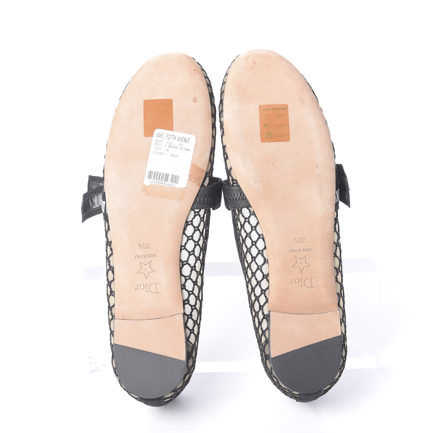 Christian Dior Resille Ribbon Miss J'Adior Ballet Flat 38.5 Black 7 of 10