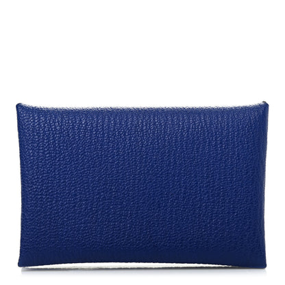 Hermes Chevre Mysore Calvi Card Case Bleu Electrique 1 of 7