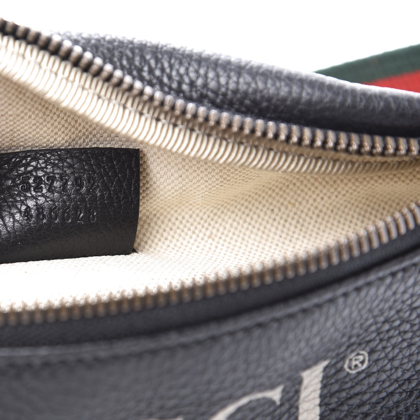 Grained Calfskin Small Logo Belt Bag Black