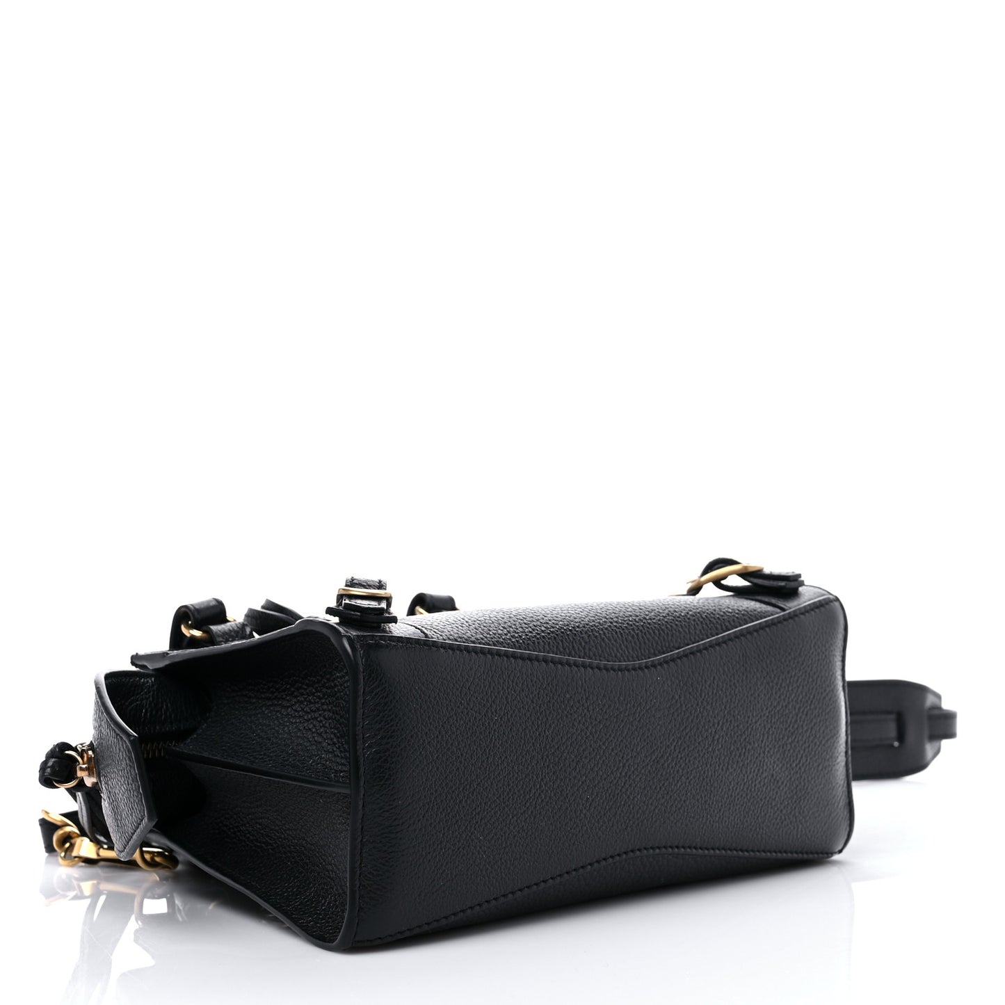 Grained Calfskin Neo Classic Gold Hardware Mini City Black