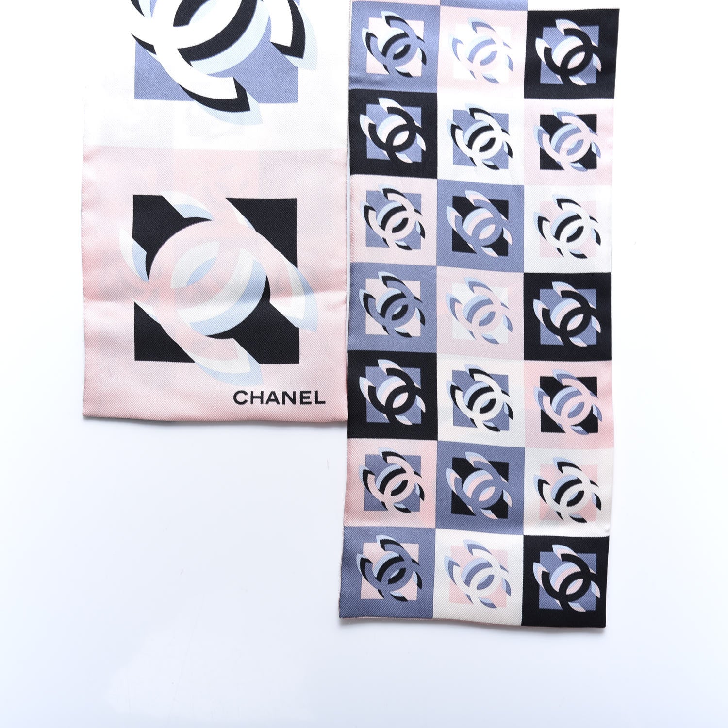 Chanel Silk CC Slim Bandeau Scarf Multicolor 2 of 4