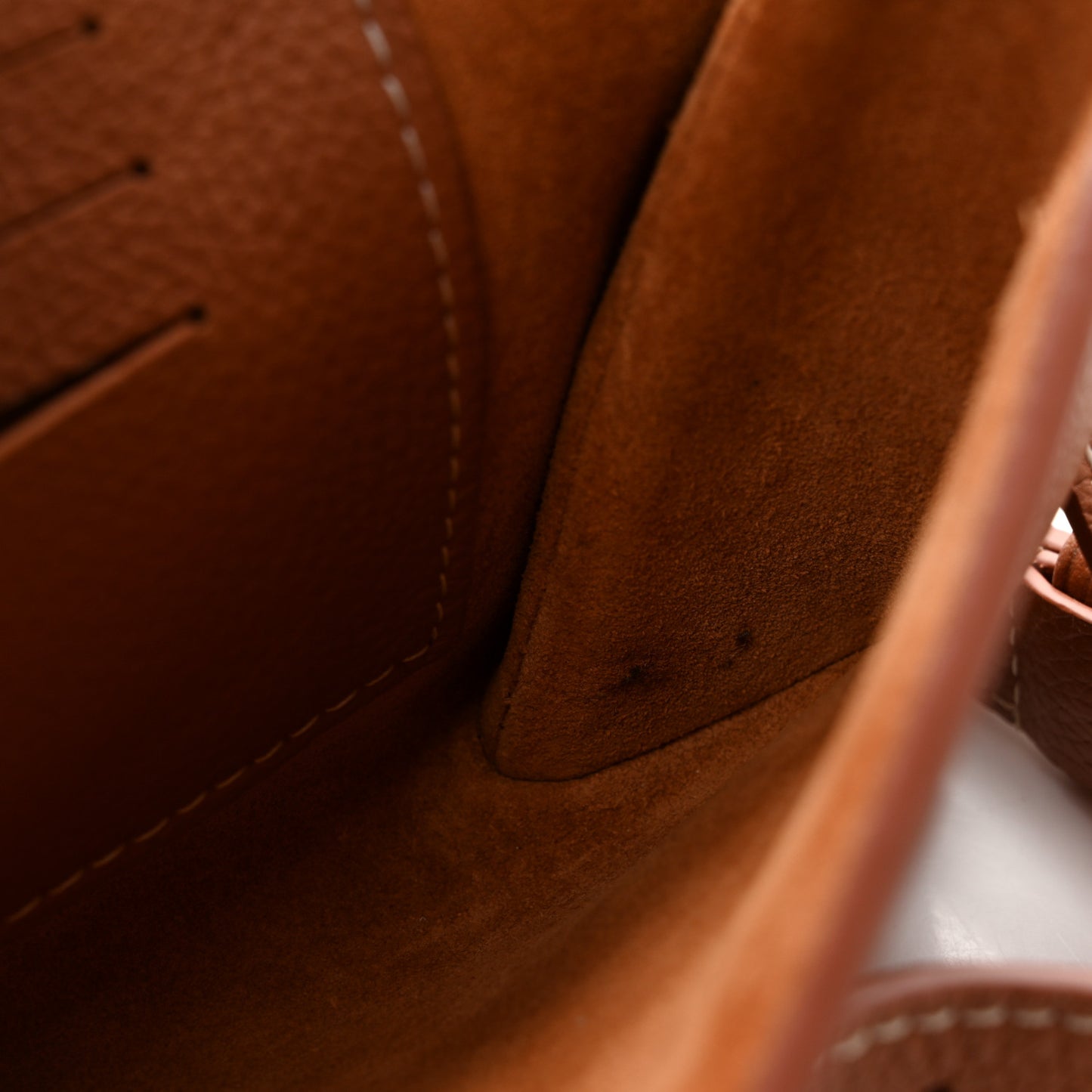 Grained Calfskin Low Key Wallet On Chain Cognac
