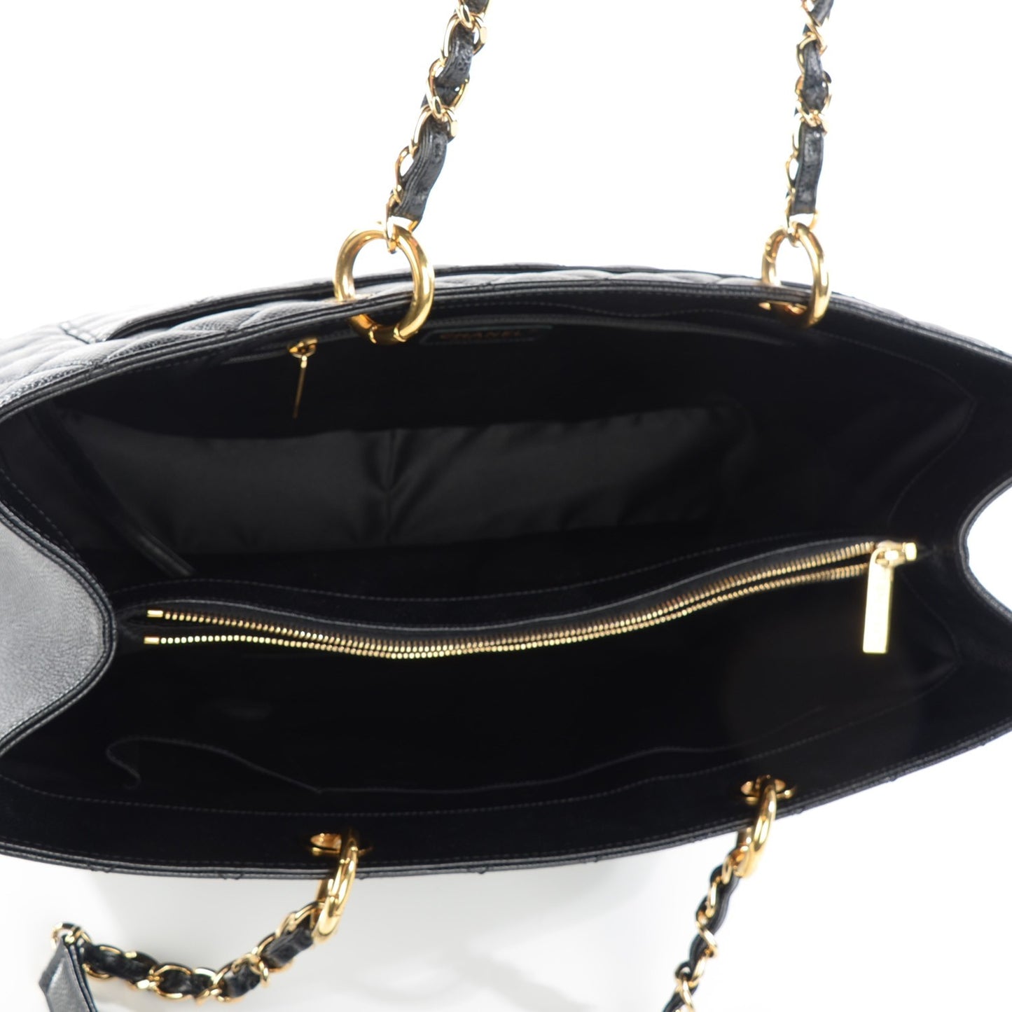 Caviar Quilted XL Grand Shopping Tote GST Black
