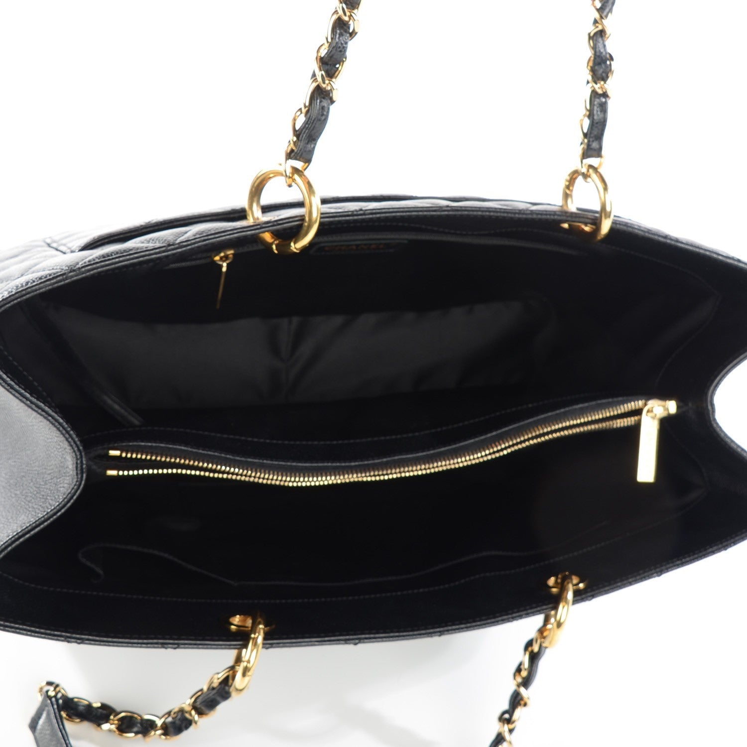 Chanel Caviar Quilted XL Grand Shopping Tote GST Black 6 of 8