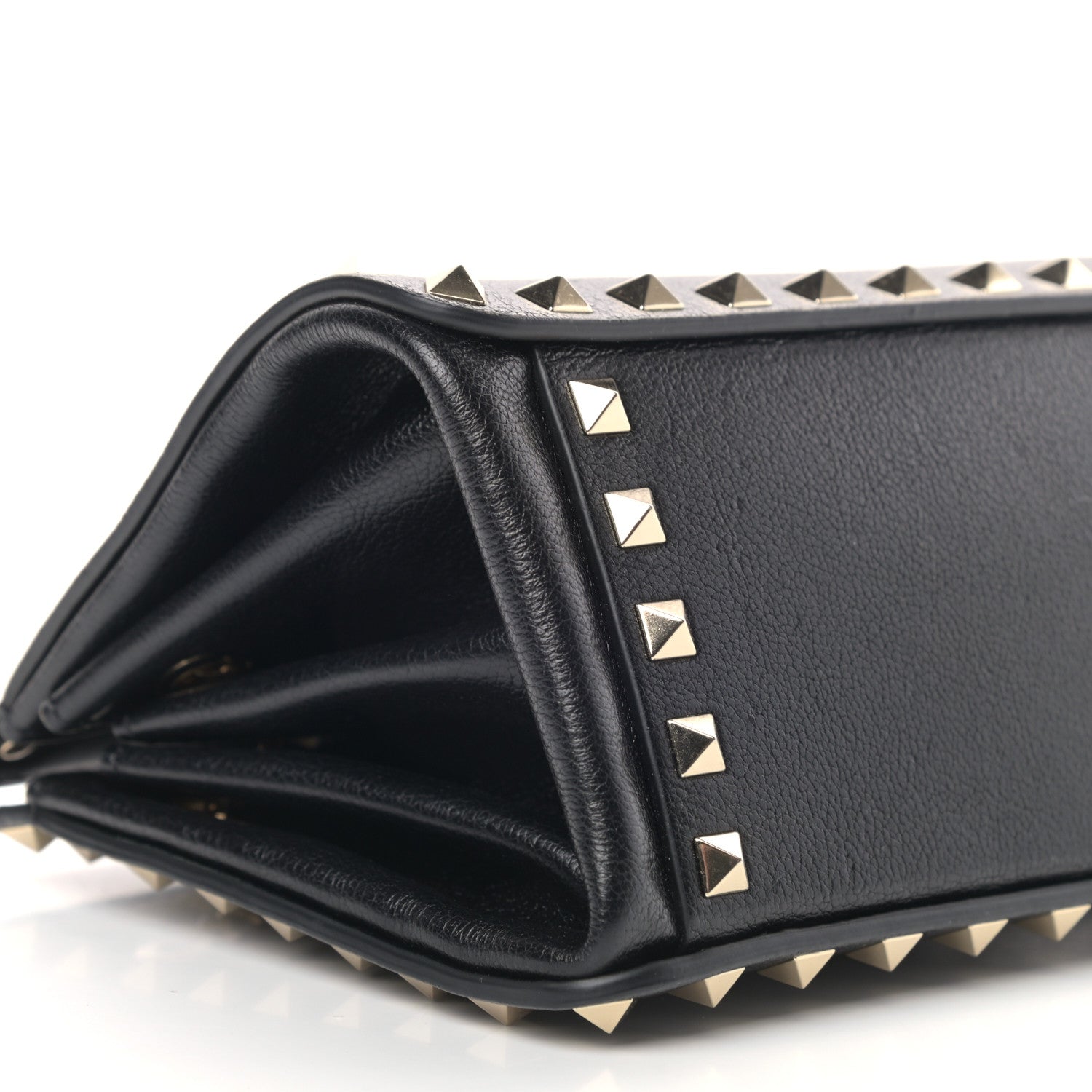 Valentino Garavani Calfskin Rockstud Mini Chain Shoulder Bag Black 8 of 11