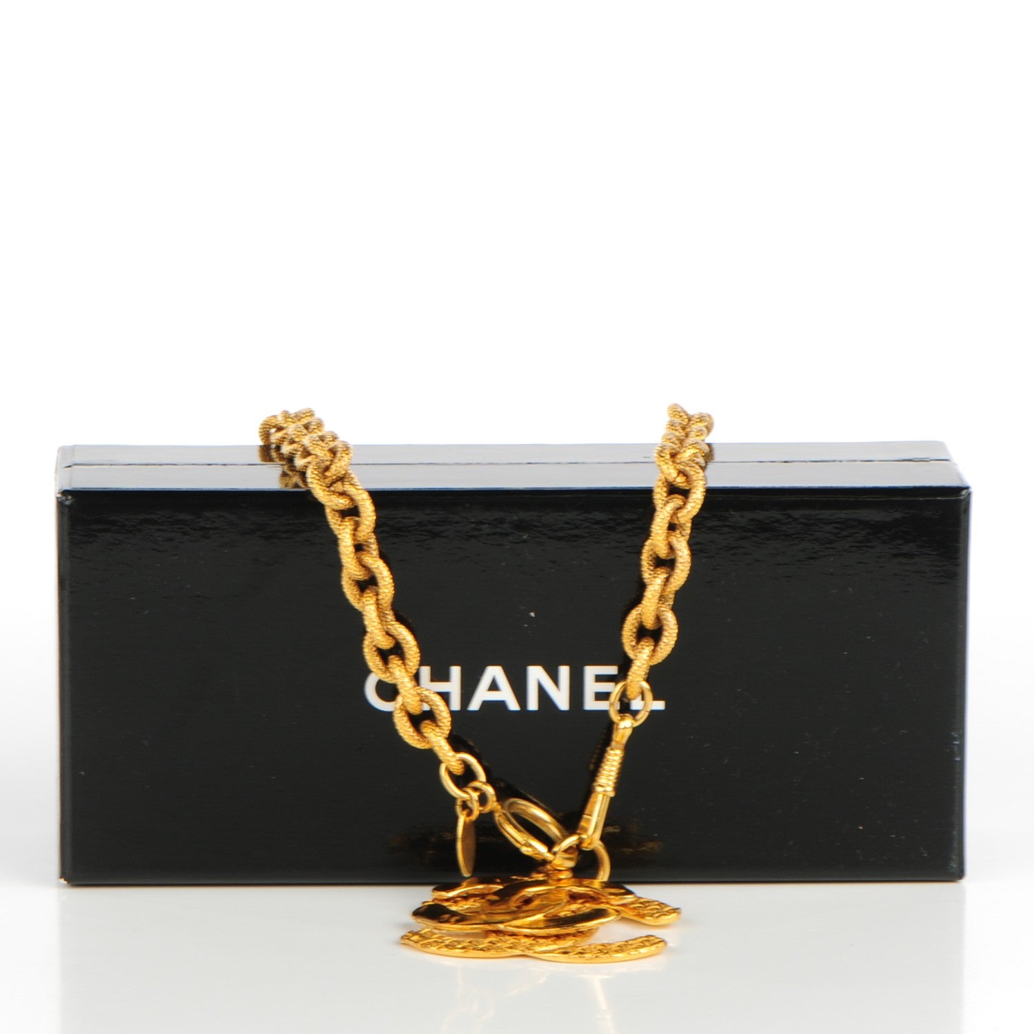 Chanel CC Long Necklace Gold 5 of 5