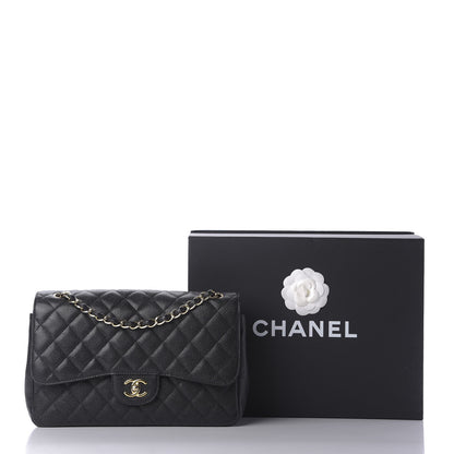 Chanel Caviar Quilted Jumbo Double Flap Black 10 of 10