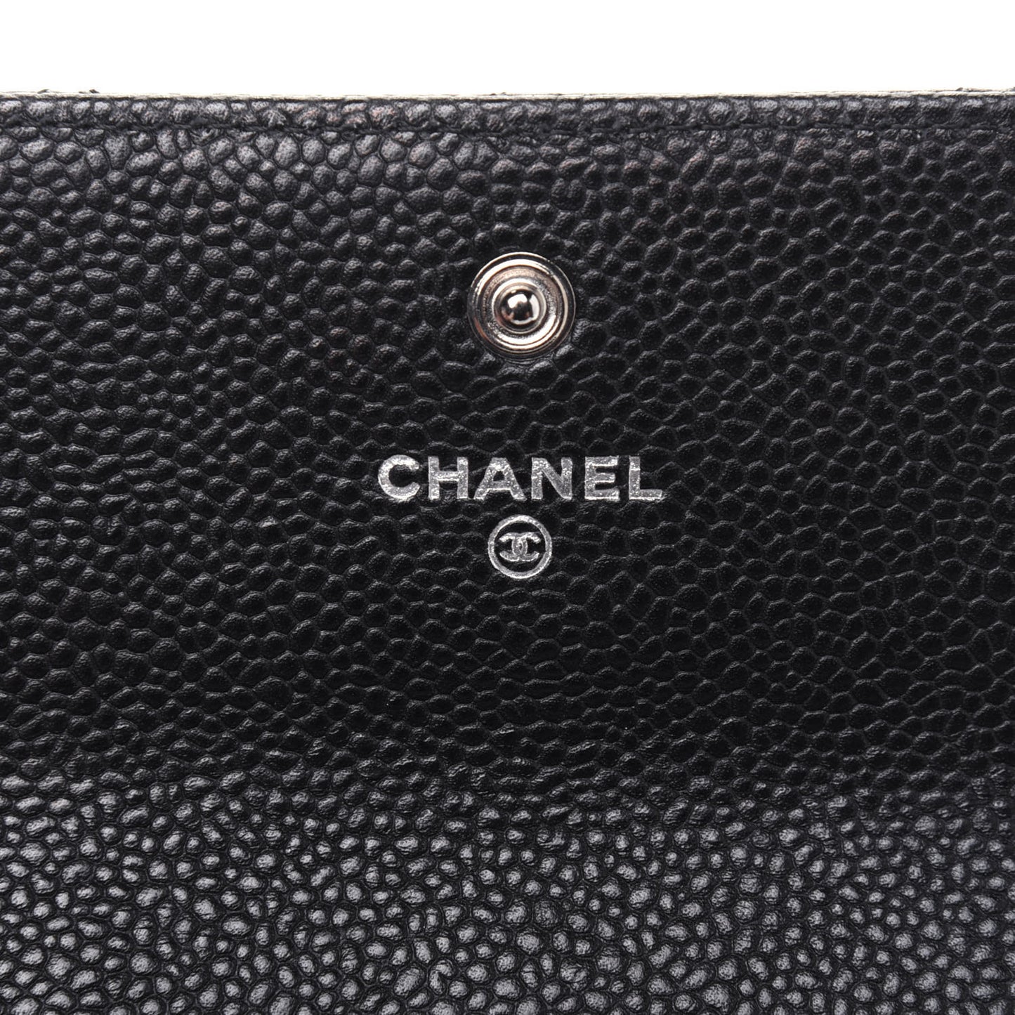 Caviar Quilted Large Gusset Flap Wallet Black