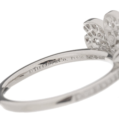 Tiffany Platinum Diamond Aquamarine Paper Flowers Ring 52 6 6 of 7
