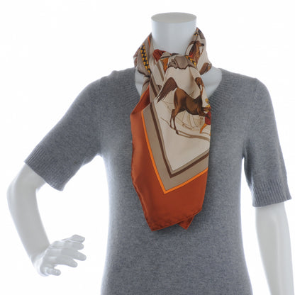 Hermes Silk Chevaux Arabes Scarf 90 3 of 6