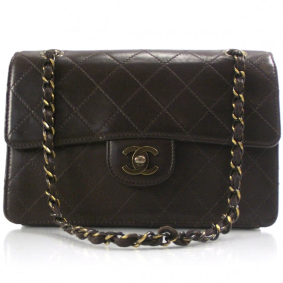 Vintage Medium Flap Bag Brown