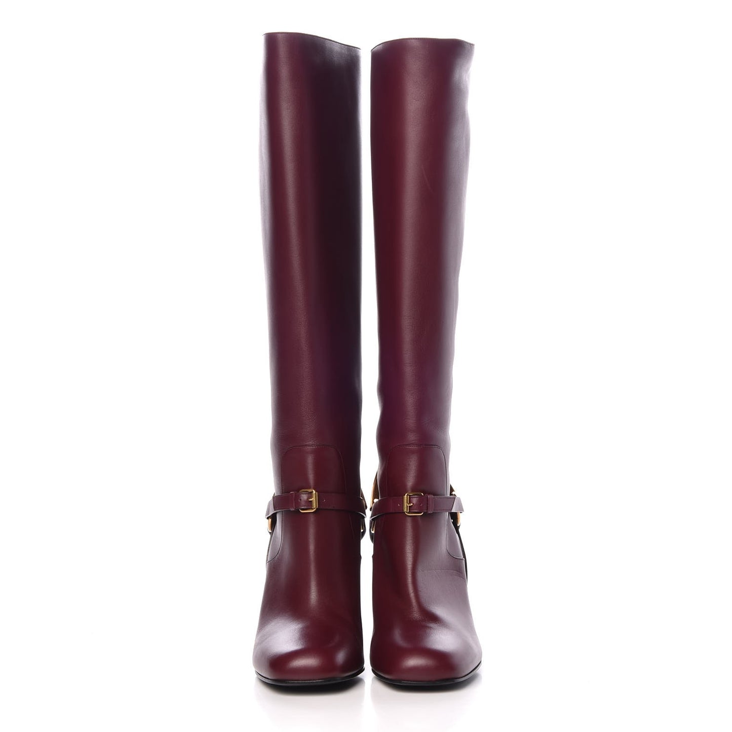 Calfskin Lifford Knee High Boots 38 Classic Burgundy