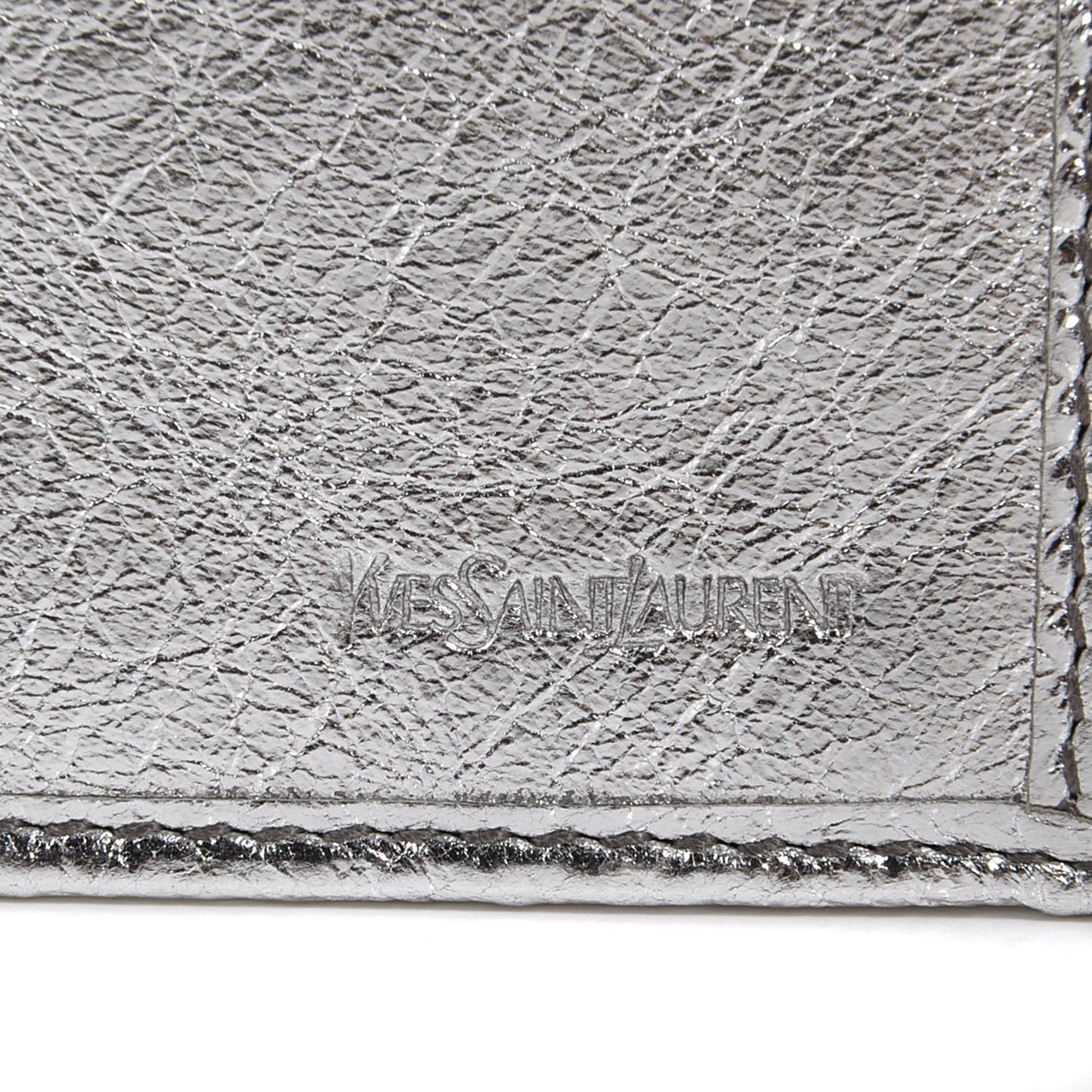 Metallic Leather Belle de Jour Wallet Silver