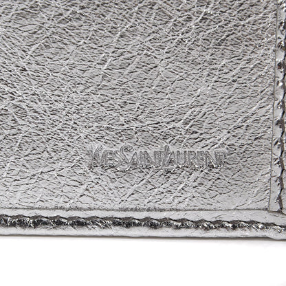 Saint Laurent Metallic Leather Belle de Jour Wallet Silver 6 of 7